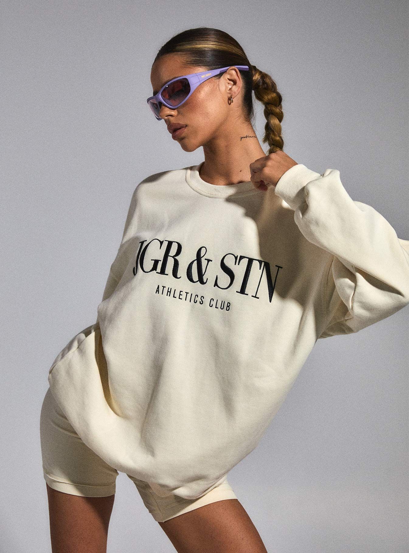 JGR & STN Mode Sweatshirt Ivory sold by Princess Polly product image thumbnail 2