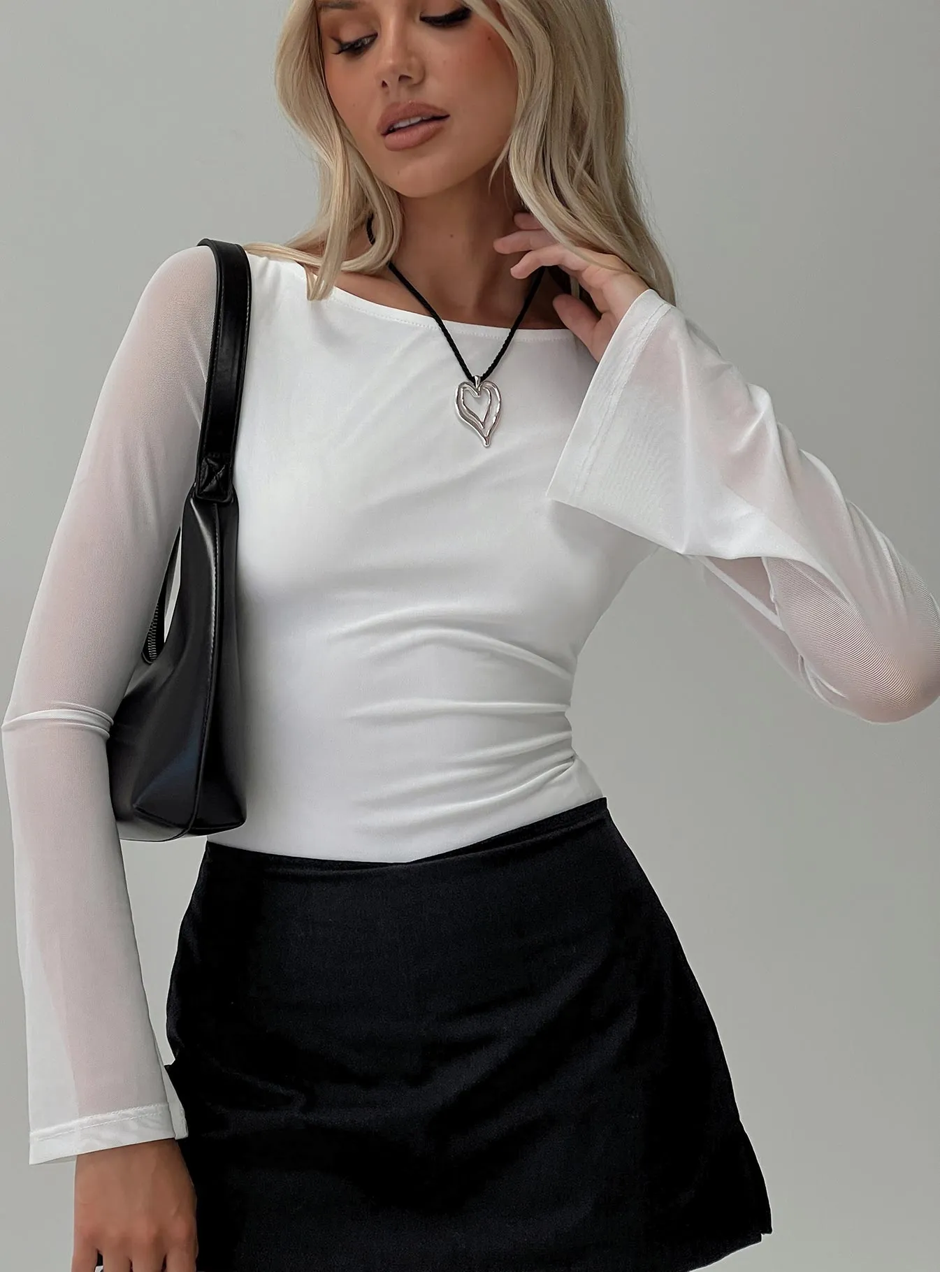 Lukea Long Sleeve Bodysuit White sold by Princess Polly