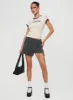 Karki Low Waist Mini Skort Charcoal sold by Princess Polly