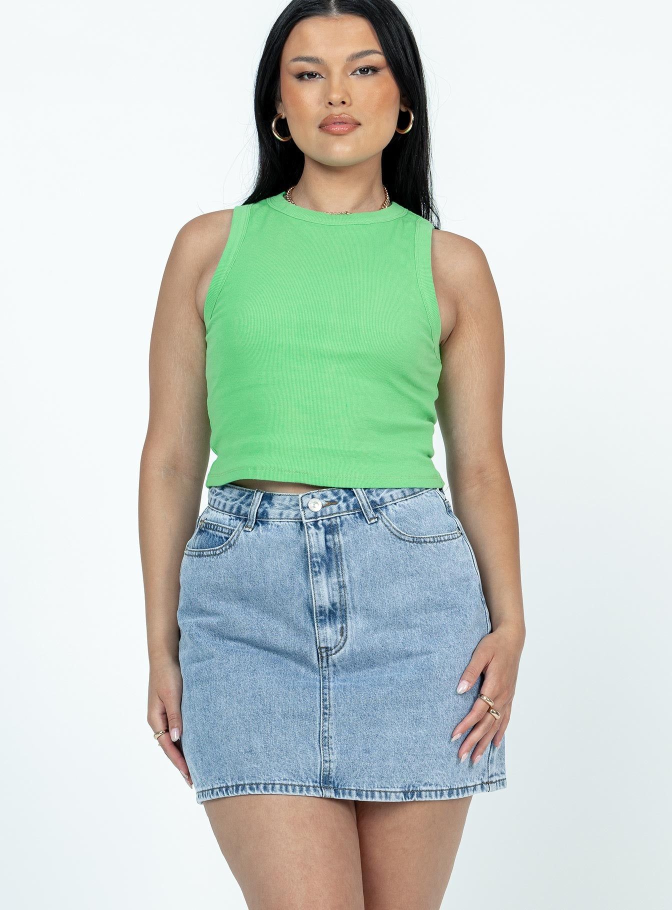 Bedford Mini Skirt Denim sold by Princess Polly product image thumbnail 2