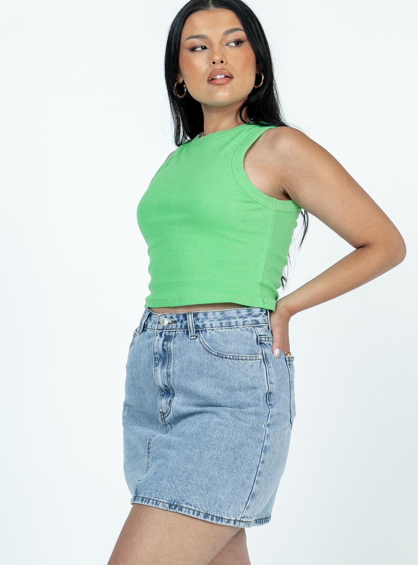 Bedford Mini Skirt Denim sold by Princess Polly product image thumbnail 4