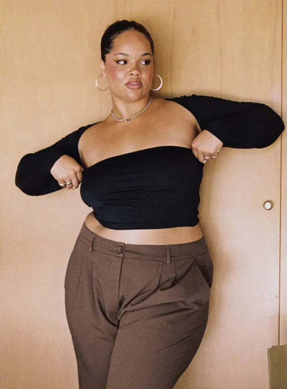 Moran Two Piece Bolero Top Black Curve sold by Princess Polly