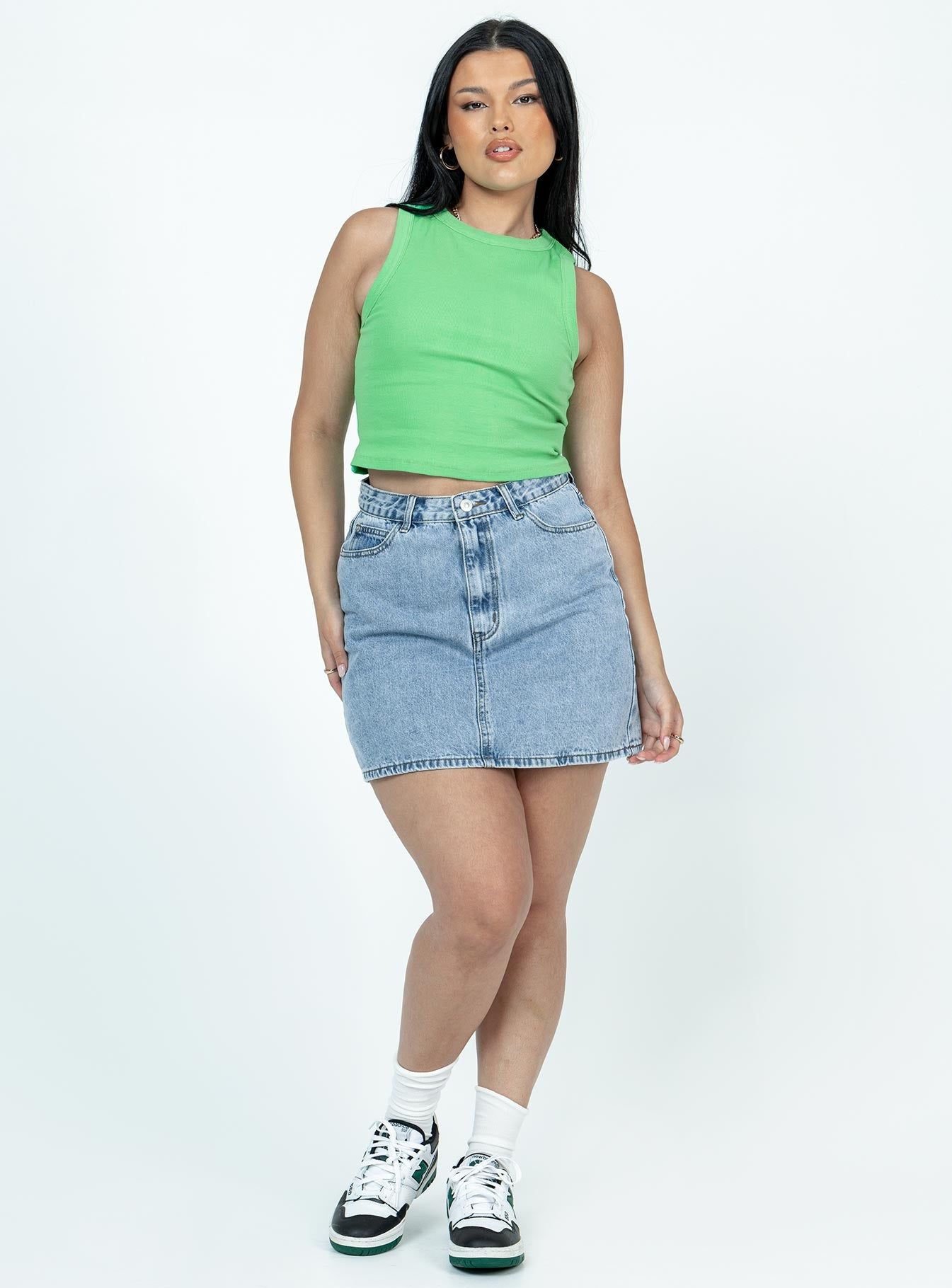 Bedford Mini Skirt Denim sold by Princess Polly product image thumbnail 3
