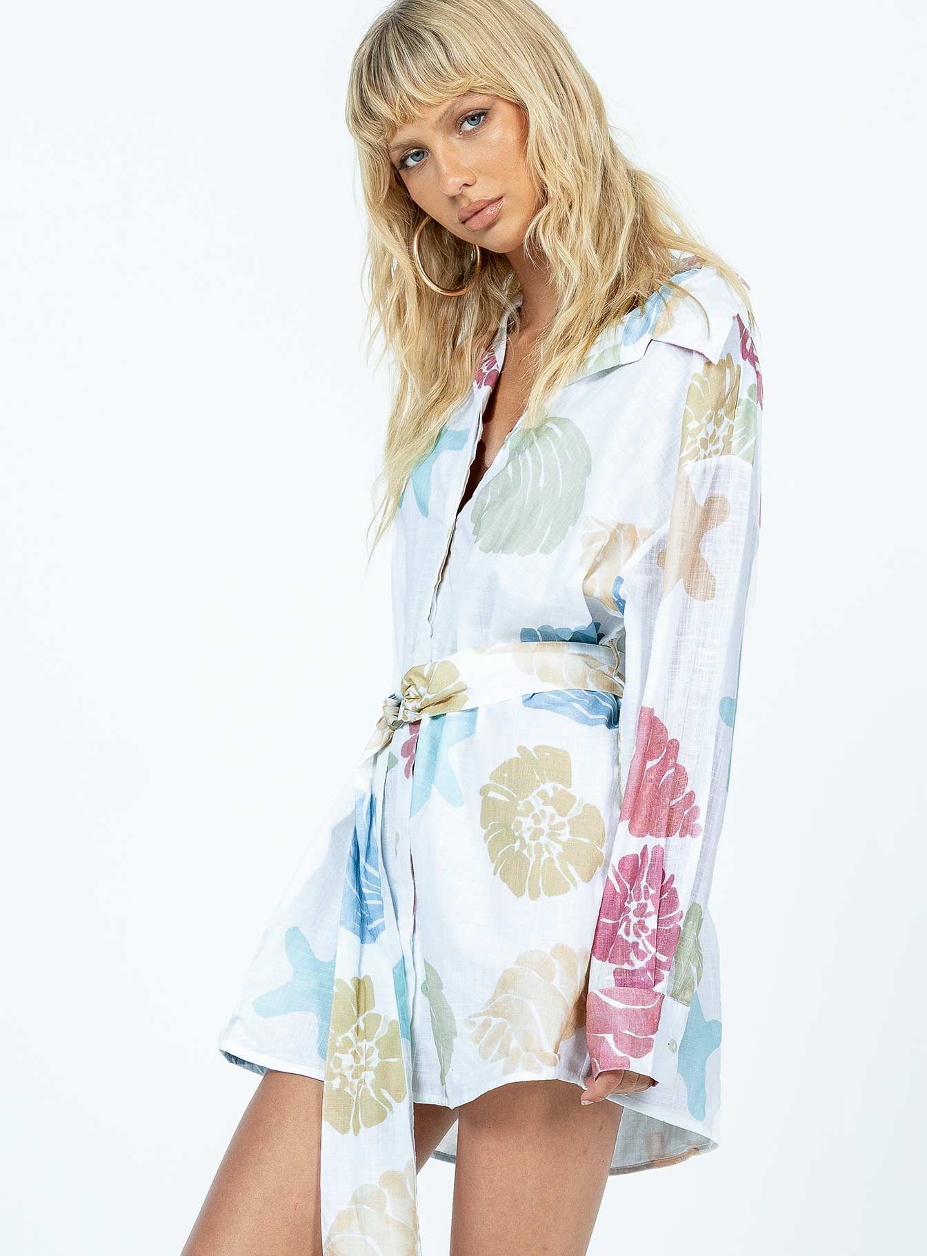 Sea Life Shirt Dress Multi sold by Princess Polly product image thumbnail 3