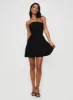 Rashida Strapless Mini Dress Black sold by Princess Polly