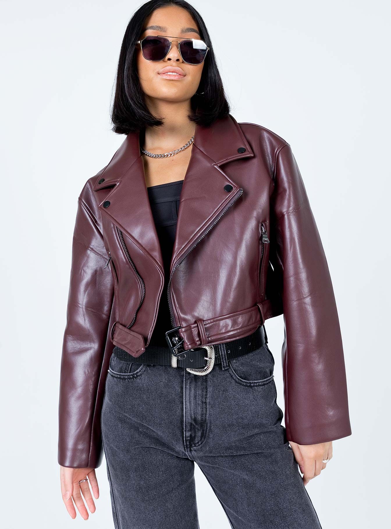 Staten Island Jacket Mulberry sold by Princess Polly product image thumbnail 2