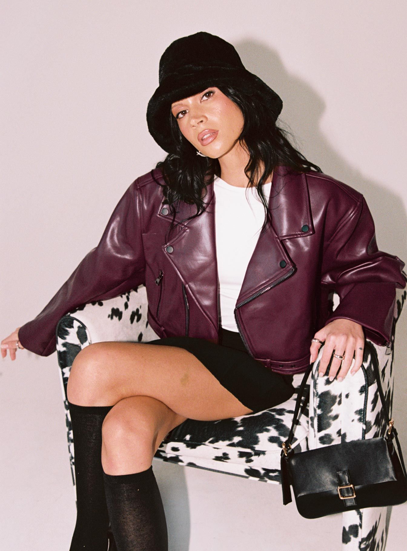 Staten Island Jacket Mulberry sold by Princess Polly