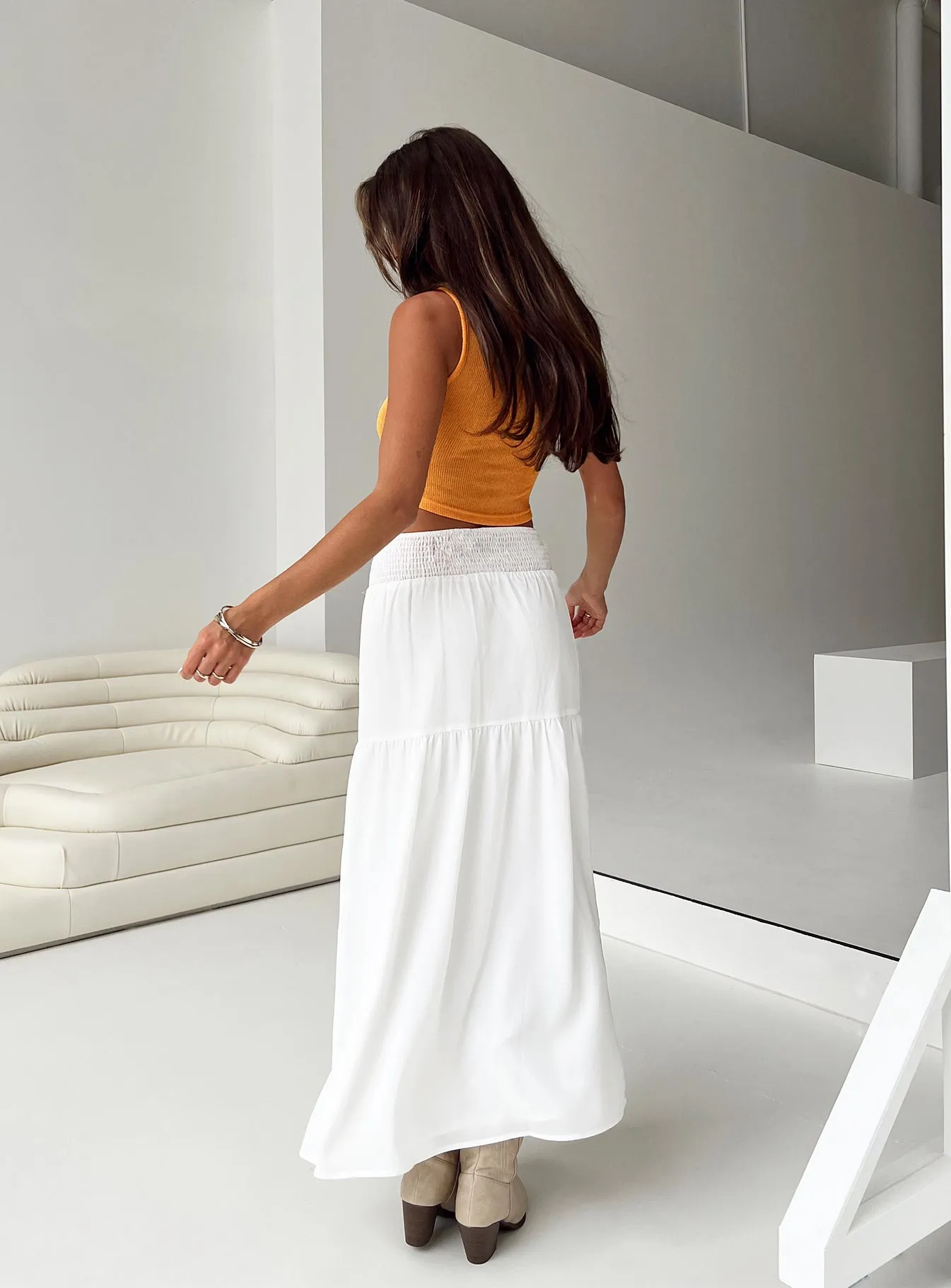 Dion Maxi Skirt White sold by Princess Polly product image thumbnail 3