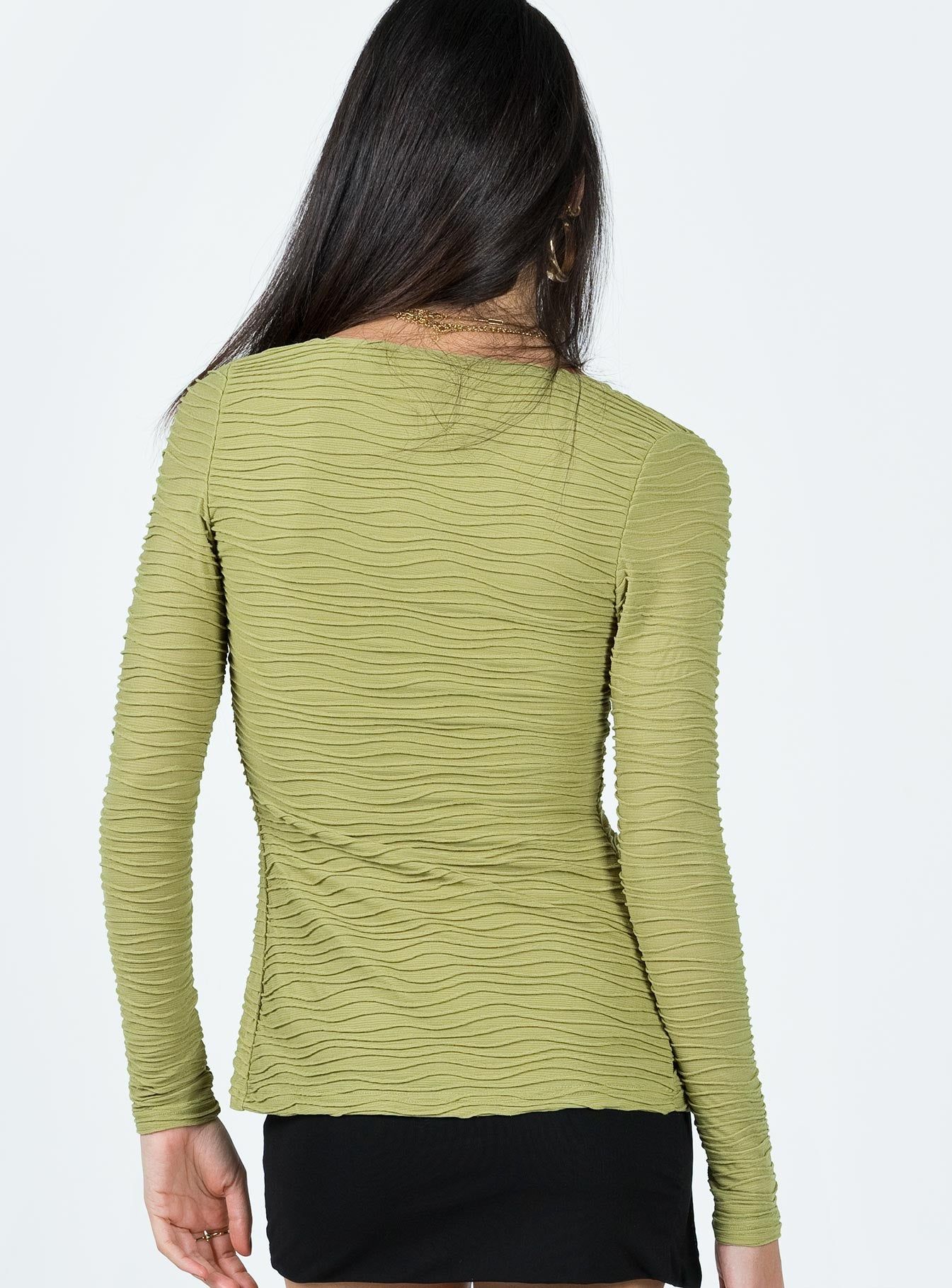 Nowell Long Sleeve Top Green sold by Princess Polly product image thumbnail 5