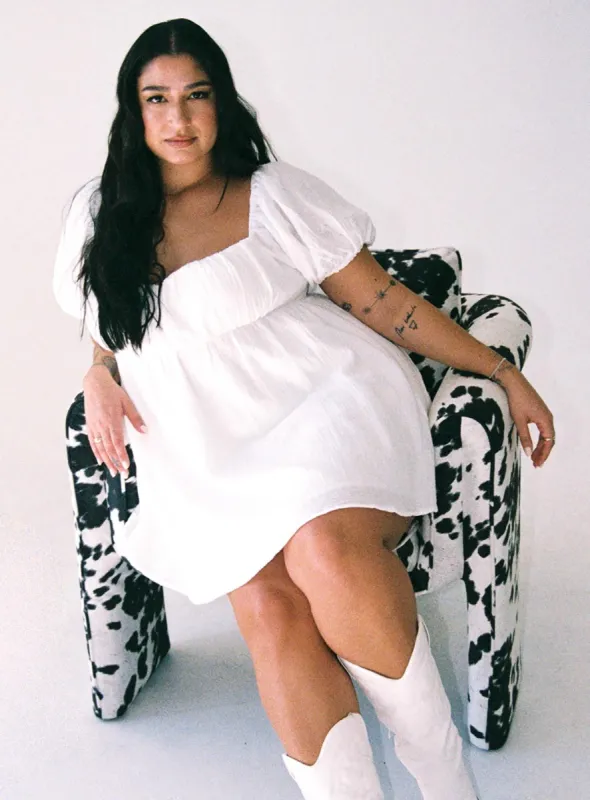 Let's Dance Mini Dress White Curve sold by Princess Polly