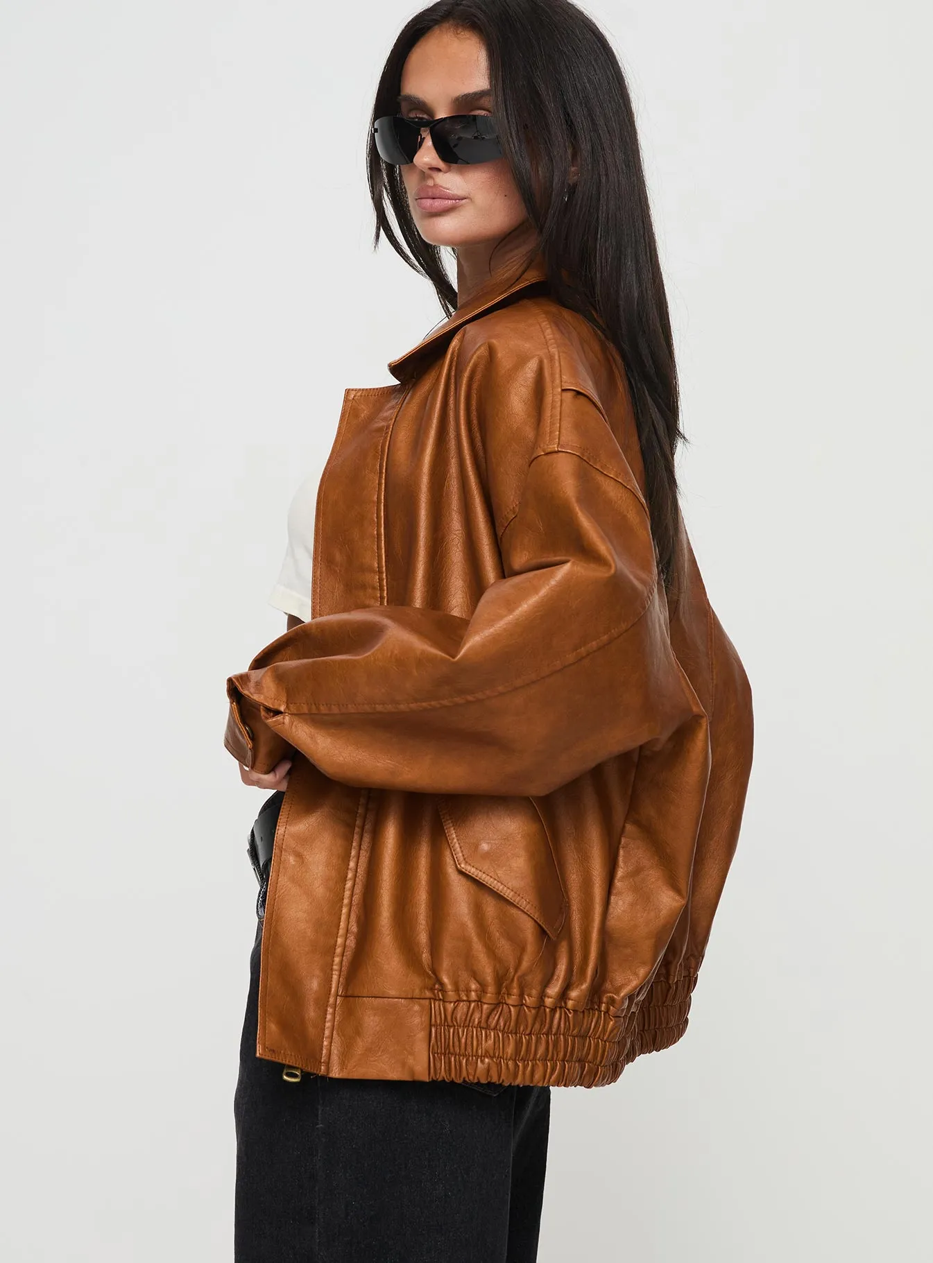 Kenny Bomber Jacket Tan sold by Princess Polly product image thumbnail 4