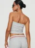 In Miami Strapless Top Grey sold by Princess Polly