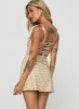 Landon Mini Dress Yellow Floral sold by Princess Polly