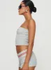 In Miami Strapless Top Grey sold by Princess Polly