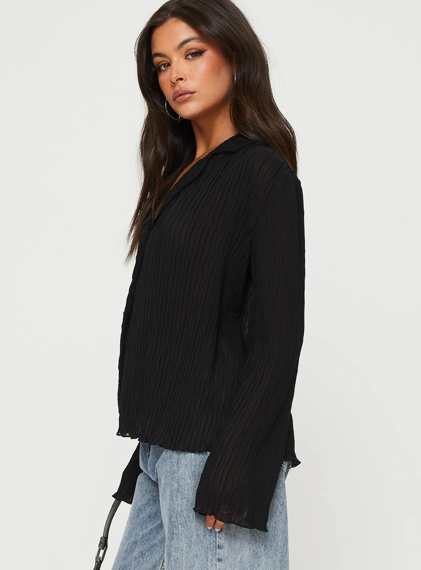 Selma Shirt Black sold by Princess Polly product image thumbnail 4