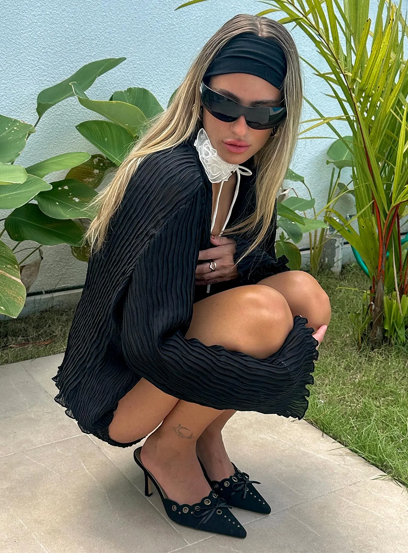 Selma Shirt Black sold by Princess Polly