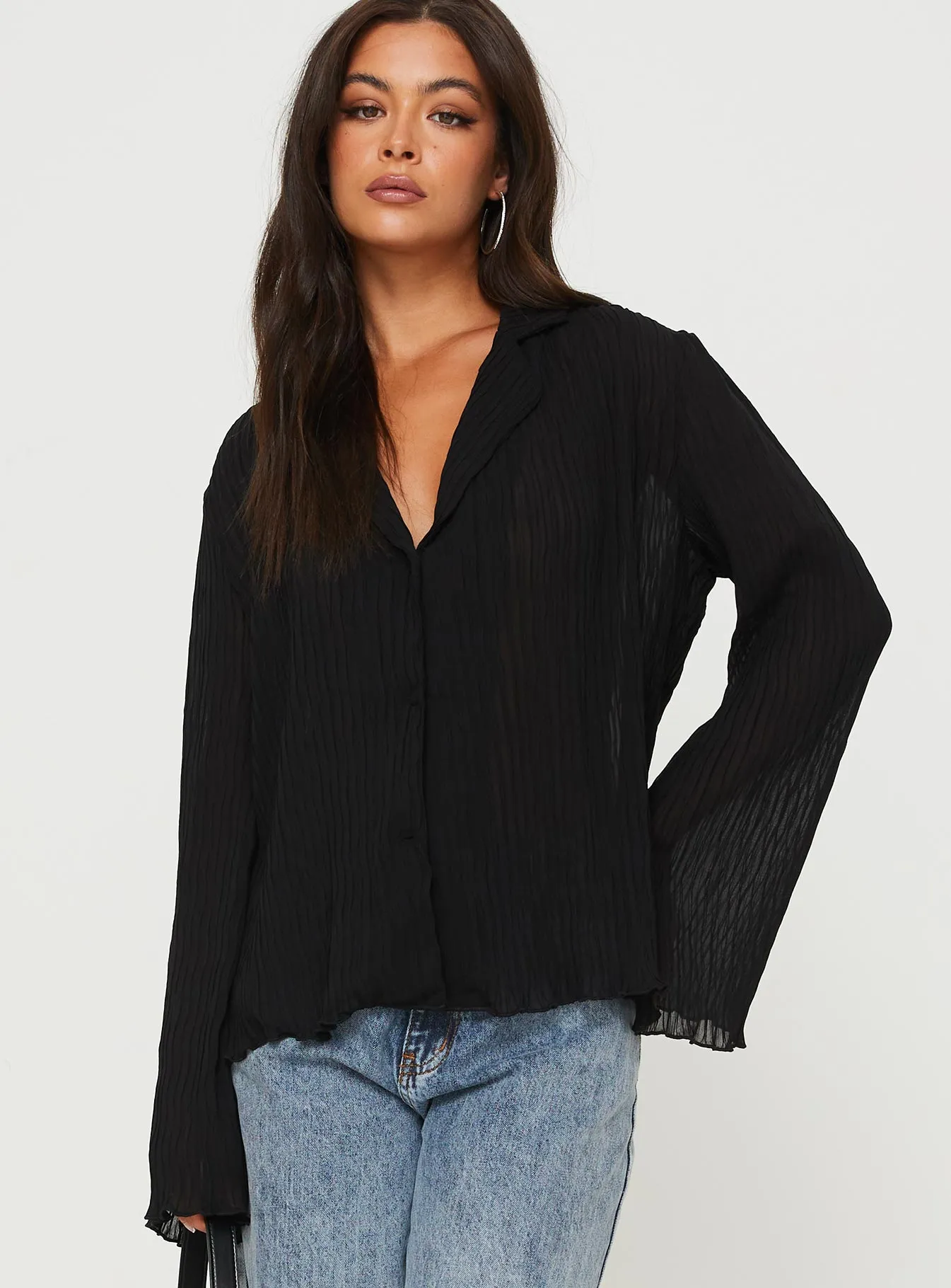 Selma Shirt Black sold by Princess Polly product image thumbnail 2