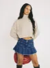 Dapperton Denim Mini Skirt Mid Blue sold by Princess Polly