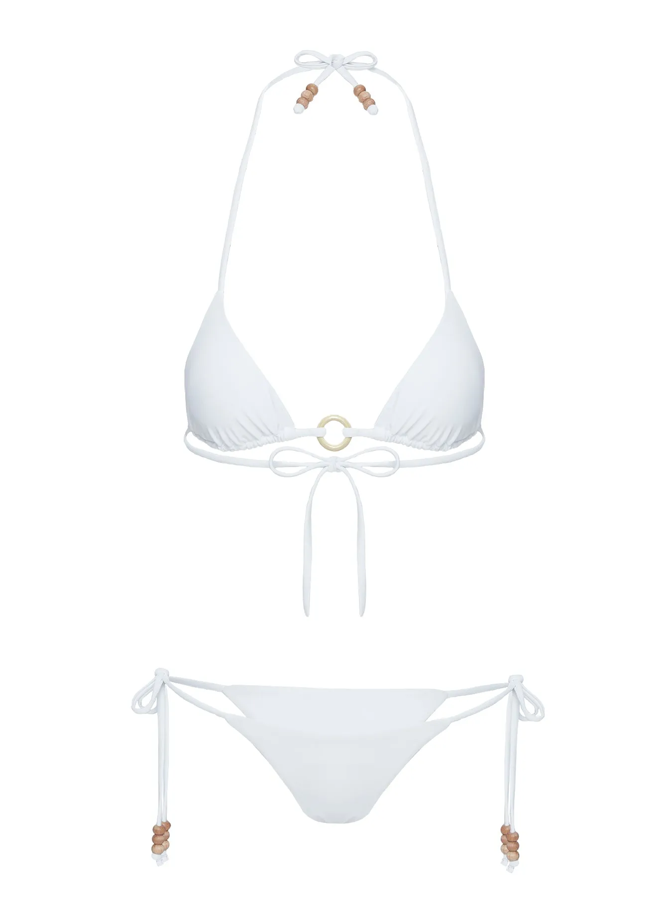 Naples Ring Triangle Bikini Top White sold by Princess Polly product image thumbnail 5