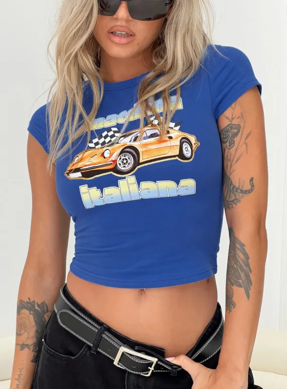 Machina Tee Blue sold by Princess Polly