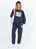 Princess Polly Crew Neck Sweatshirt Bubble Text Slate / Eggshell sold by Princess Polly