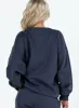 Princess Polly Crew Neck Sweatshirt Bubble Text Slate / Eggshell sold by Princess Polly