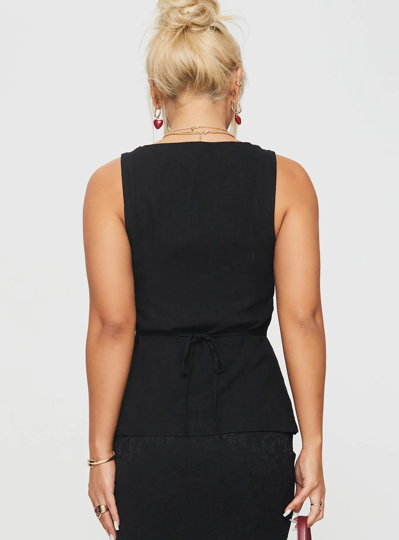 Spirito Vest Top Black sold by Princess Polly product image thumbnail 5