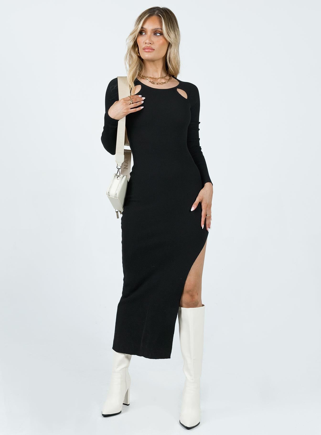 Sidney Long Sleeve Maxi Dress Black sold by Princess Polly product image thumbnail 3