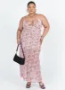 Emily Maxi Dress Pink Floral Curve sold by Princess Polly