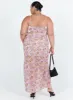 Emily Maxi Dress Pink Floral Curve sold by Princess Polly