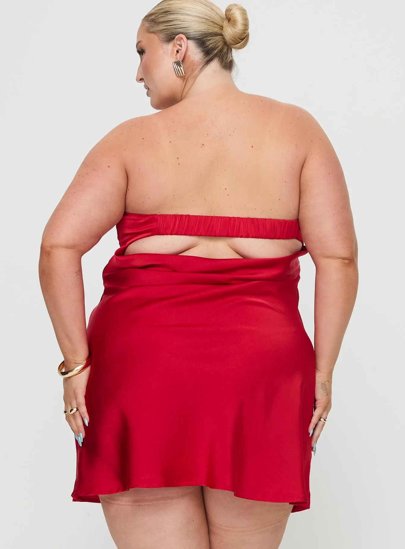 Phillipa Mini Dress Red Curve sold by Princess Polly product image thumbnail 5