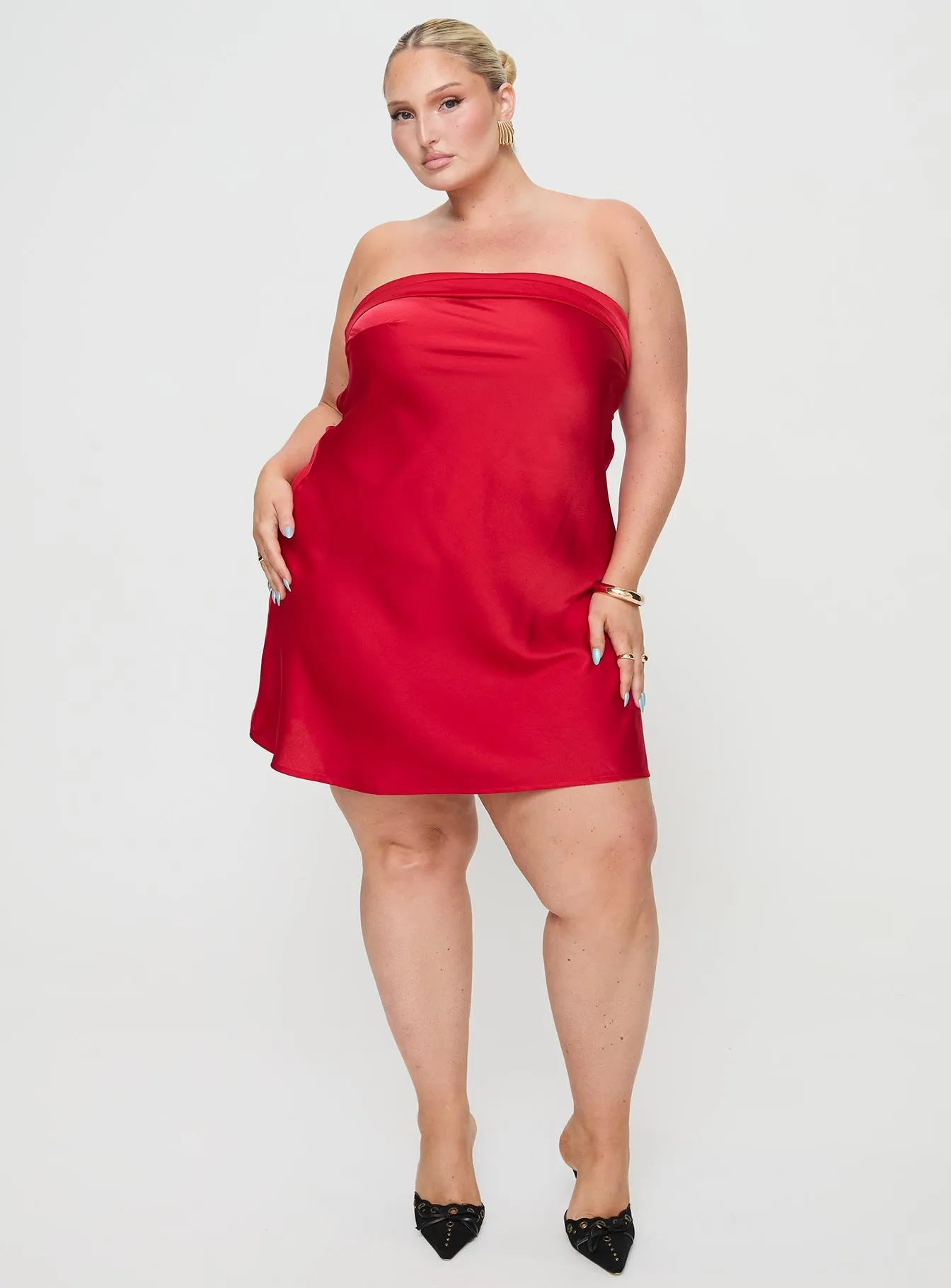 Phillipa Mini Dress Red Curve sold by Princess Polly product image thumbnail 3