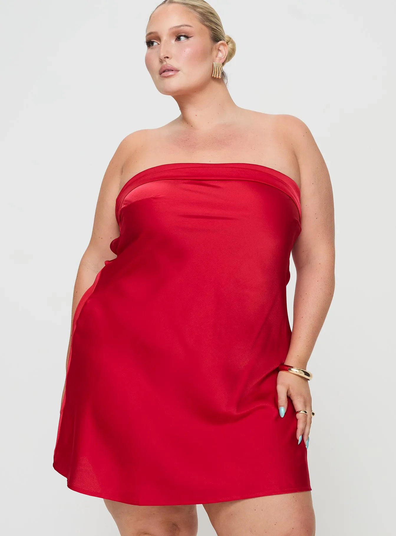 Phillipa Mini Dress Red Curve sold by Princess Polly product image thumbnail 2