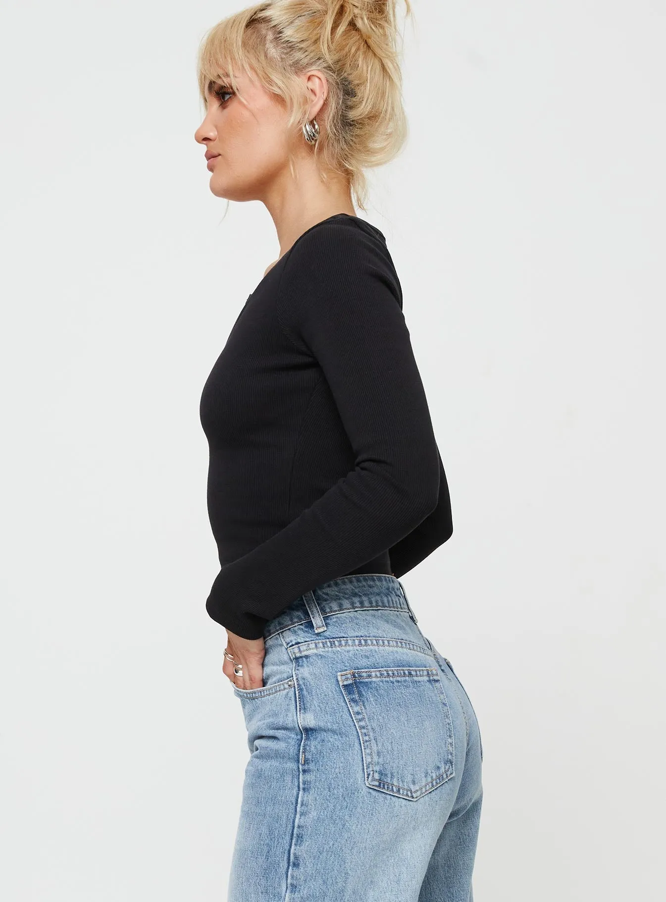 Morelle Long Sleeve Top Black sold by Princess Polly product image thumbnail 4
