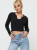 Morelle Long Sleeve Top Black sold by Princess Polly