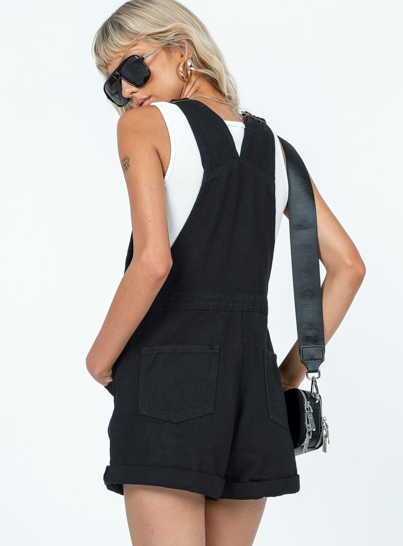 Kacey Overalls Black sold by Princess Polly product image thumbnail 5