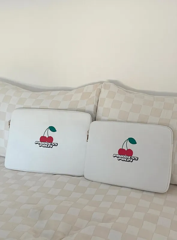 Princess Polly Laptop Case Cherry / White sold by Princess Polly