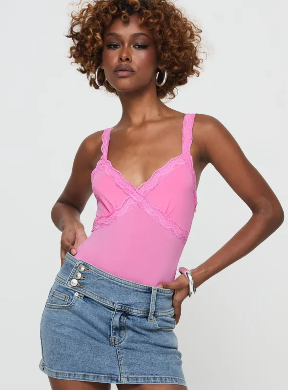 Girlz Bodysuit Pink sold by Princess Polly