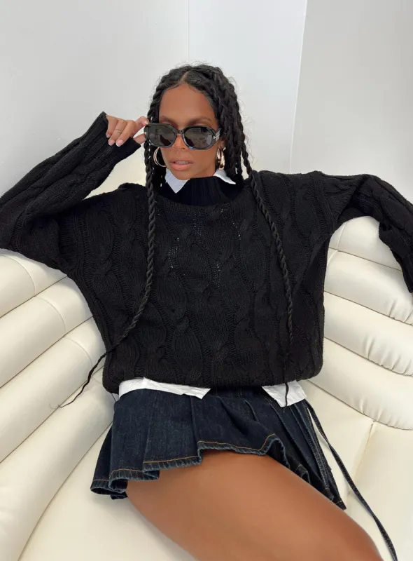 Jendi Sweater Black sold by Princess Polly