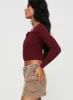 Unwritten Love Top Burgundy sold by Princess Polly