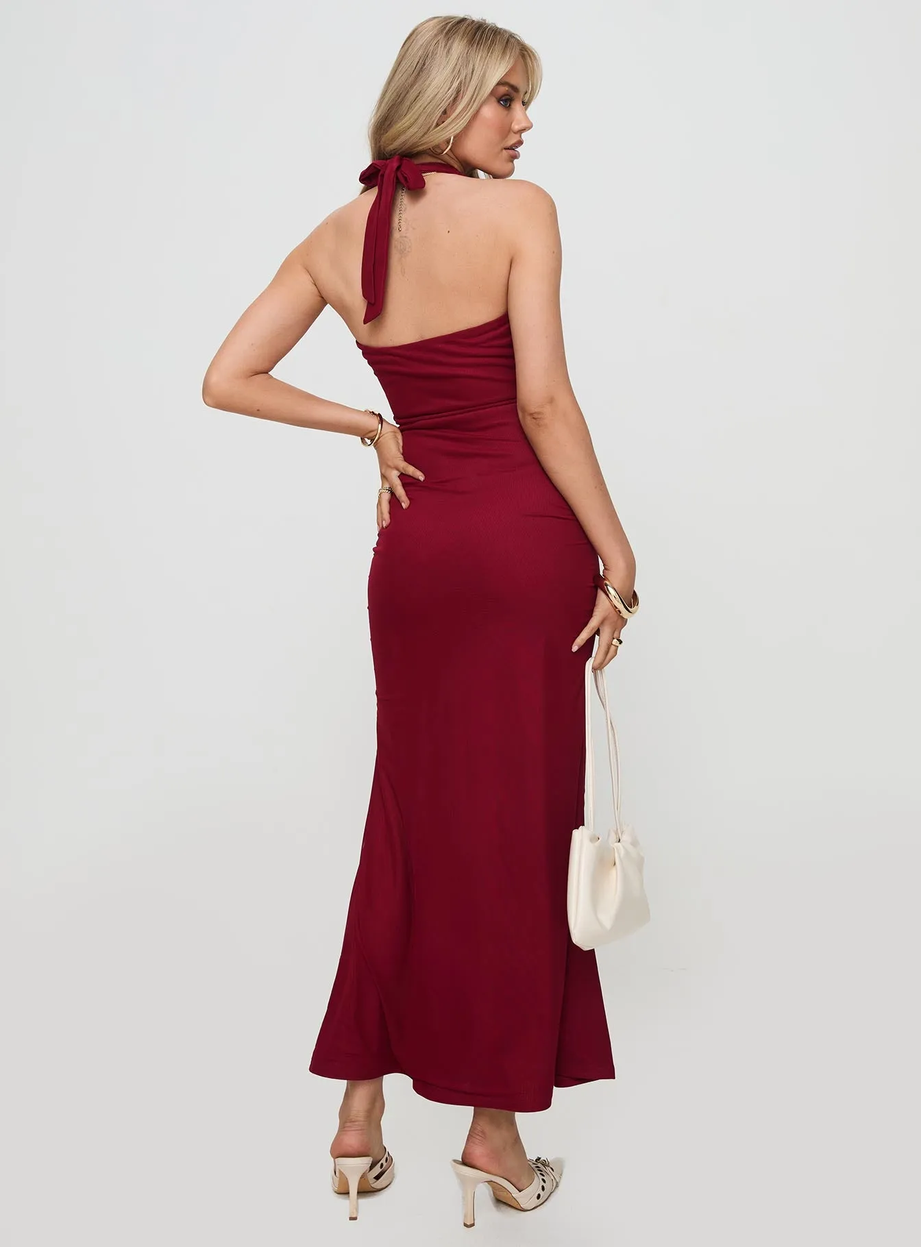 Corzetti Maxi Dress Burgundy sold by Princess Polly product image thumbnail 5