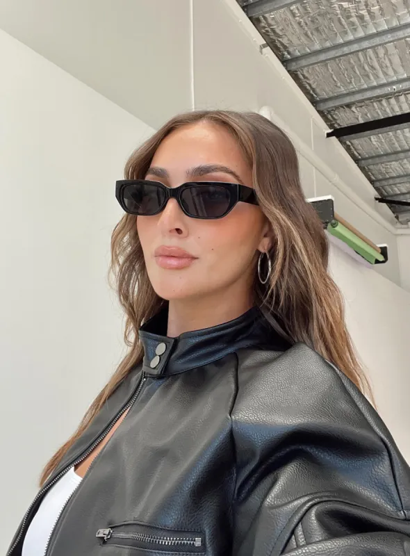 Winnick Sunglasses Black sold by Princess Polly