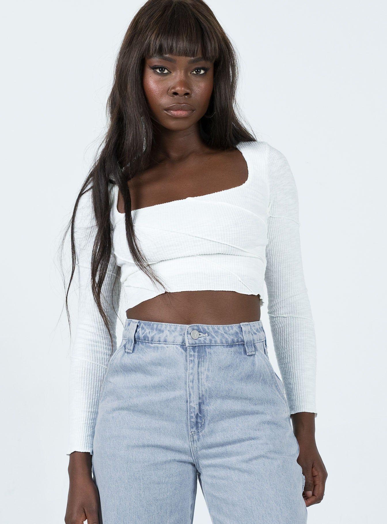 Rawson Long Sleeve Top White sold by Princess Polly product image thumbnail 2