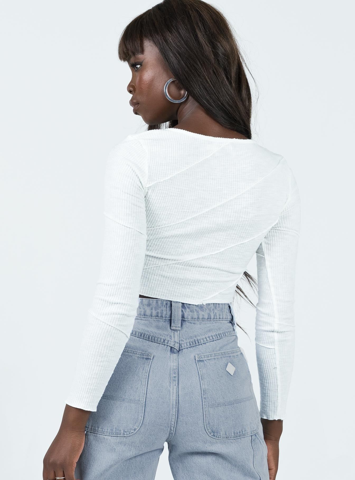 Rawson Long Sleeve Top White sold by Princess Polly product image thumbnail 5