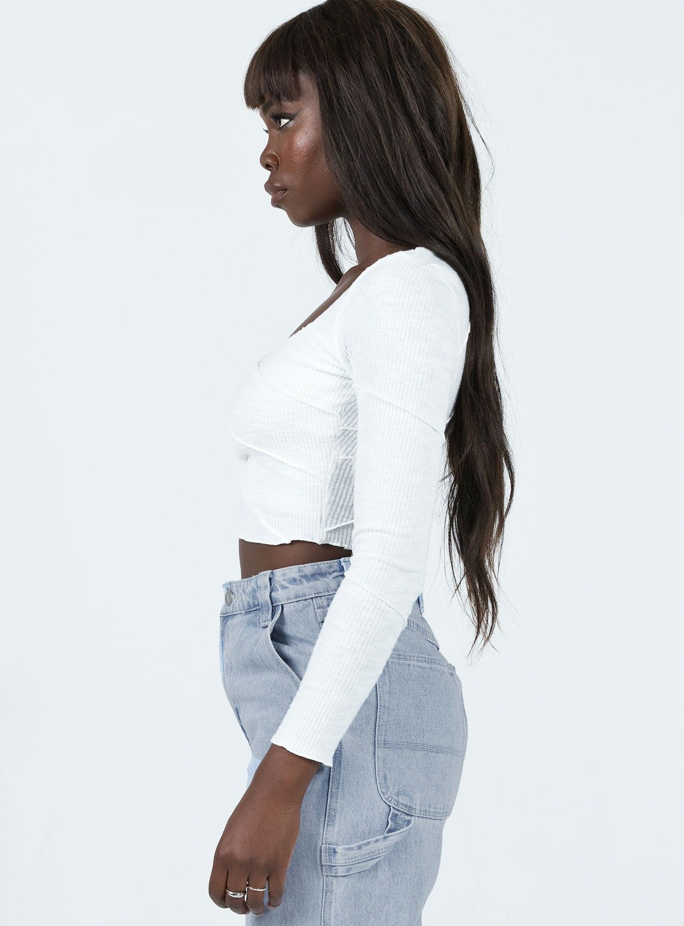 Rawson Long Sleeve Top White sold by Princess Polly product image thumbnail 4