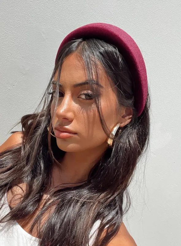 Cotter Headband Burgundy sold by Princess Polly