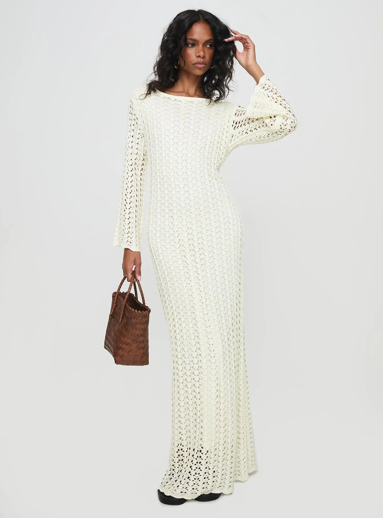Westy Knit Maxi Dress Cream sold by Princess Polly product image thumbnail 2
