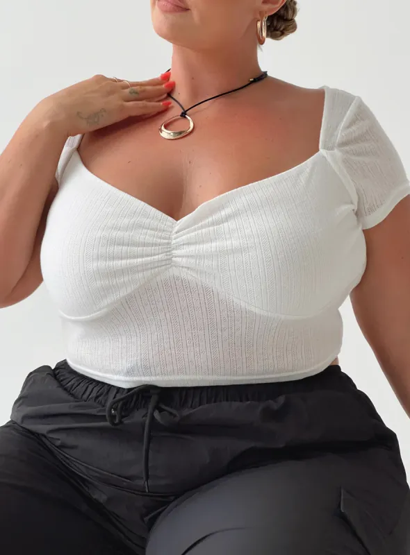 Kimura Top White Curve sold by Princess Polly