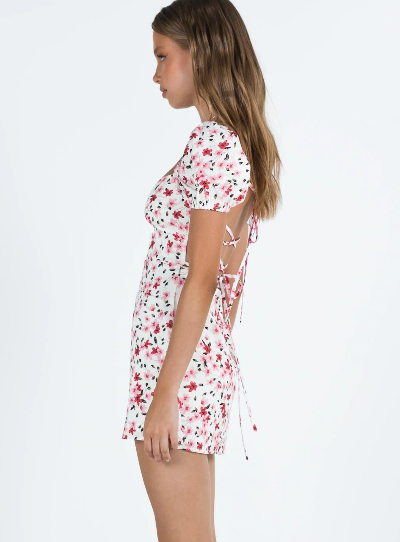 Havena Mini Dress White / Floral sold by Princess Polly product image thumbnail 4