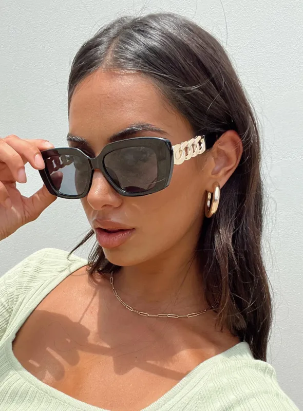 Chalene Sunglasses Black sold by Princess Polly